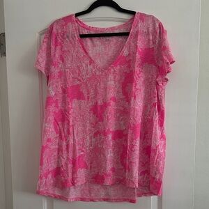 Lilly Pulitzer Etta V-Neck- Sz XXL- Anniversary Toile